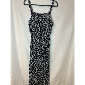 Lane Bryant Jumpsuit Dark Blue W/White Flowers‎ Removeable Straps Size 20P NWOT